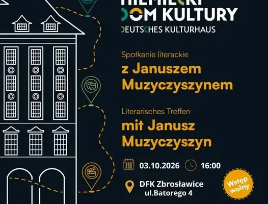Spotkanie literackie z Januszem Muzyczyszynem w DFK Zbrosławice