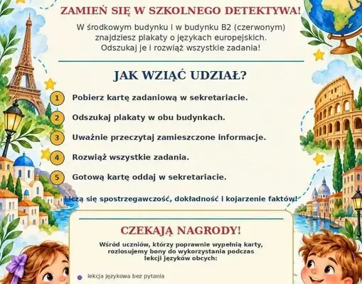 Językowa Europa – szkolna gra detektywistyczna już dziś