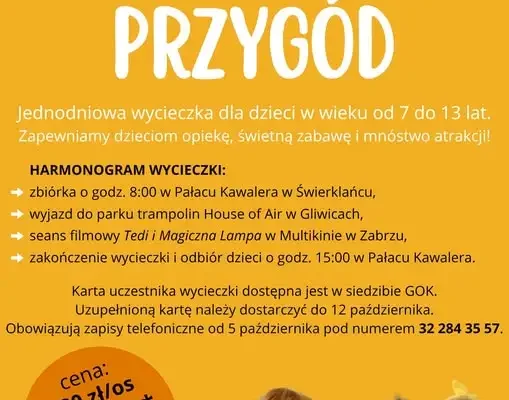 Wycieczka dla dzieci z gminy Świerklaniec – zapisy ruszają 5 października