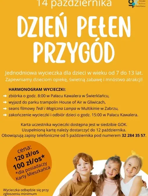 Wycieczka dla dzieci z gminy Świerklaniec – zapisy ruszają 5 października