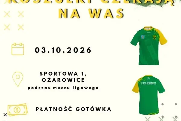 Odbiór zamówionych koszulek Piasta Ożarowice już w najbliższą sobotę
