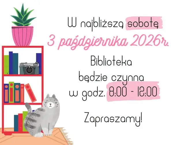 Biblioteka w Radzionkowie otwarta w sobotę 3 października