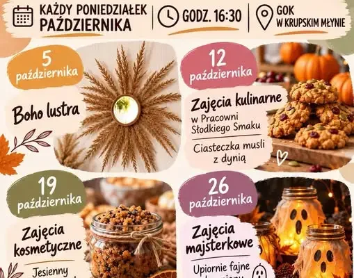 Twórcze zamieszanie z Natalią – cykl warsztatów w Krupskim Młynie