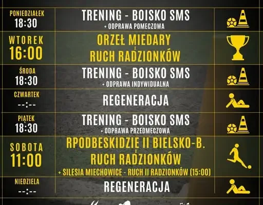 Ruch Radzionków: dwa wyjazdy w nadchodzącym tygodniu