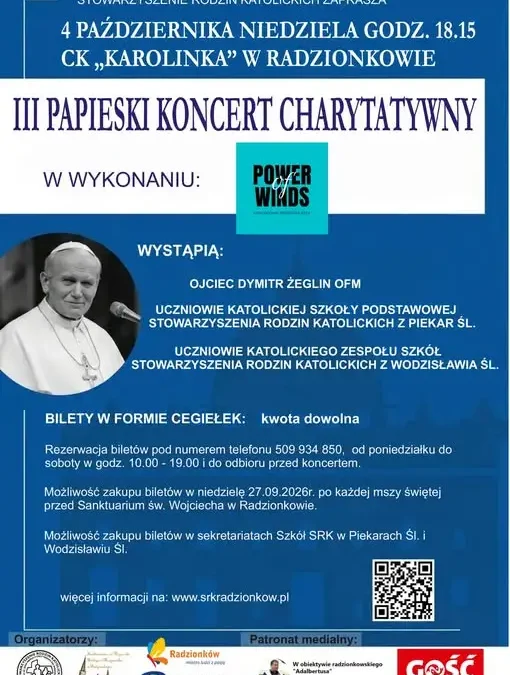 Koncert charytatywny w Radzionkowie – Power of Winds i goście specjalni