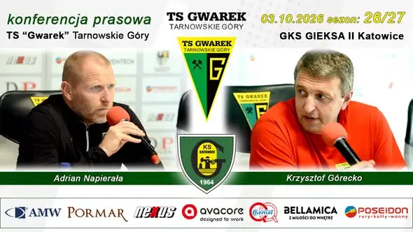 Gwarek Tarnowskie Góry wygrał z GIEKSA II Katowice. Konferencja prasowa dostępna w sieci