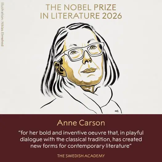 Anne Carson laureatką Nagrody Nobla w dziedzinie literatury