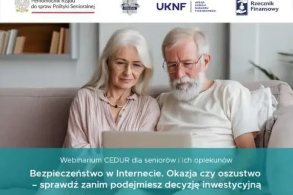 KNF ostrzega seniorów przed fałszywymi inwestycjami – bezpłatne webinarium już 13 października