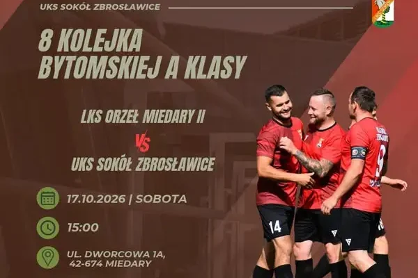 UKS Sokół Zbrosławice zagra na wyjeździe z LKS Orzeł Miedary II