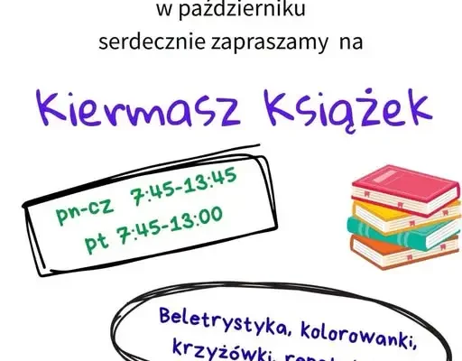 Kiermasz książek w bibliotece szkolnej – zaproszenie dla małych i dużych
