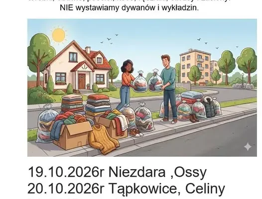 Ożarowice: w przyszłym tygodniu odbiór tekstyliów sprzed nieruchomości