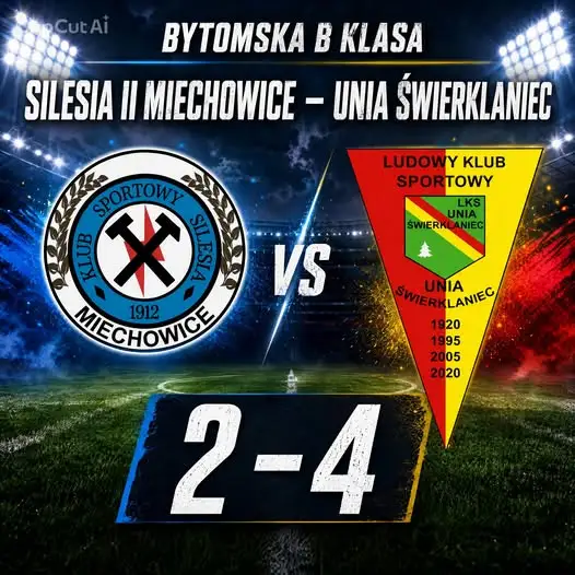 Unia Świerklaniec wygrywa 4:2 z Silesią II Miechowice w B Klasie