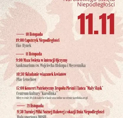 Patriotyczny koncert Zespołu „Mały Śląsk” w Radzionkowie z okazji Święta Niepodległości