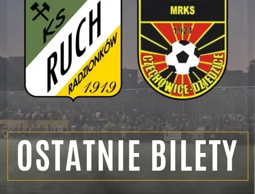 Ruch Radzionków – MRKS Czechowice-Dziedzice: ostatnia szansa na bilet!