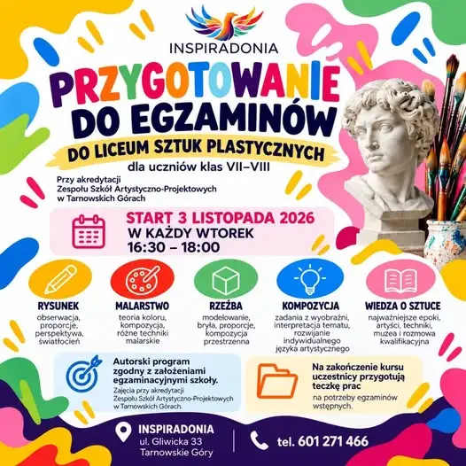 Inspiradonia otwiera zapisy na kurs przygotowujący do liceum plastycznego