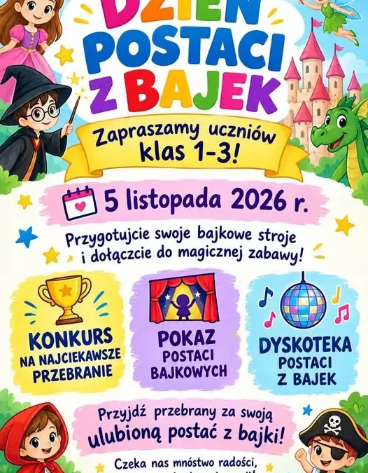 Bajkowa zabawa w Świerklańcu – szkoła zaprasza uczniów klas 1-3