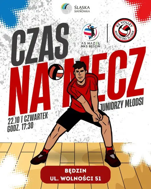Kadeci KS Volley Miasteczko zagrają z Akademią Siatkówki Hazel MKS Będzin
