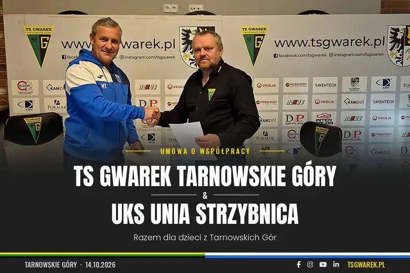 Gwarek i Unia Strzybnica łączą siły dla rozwoju młodzieżowej piłki w Tarnowskich Górach