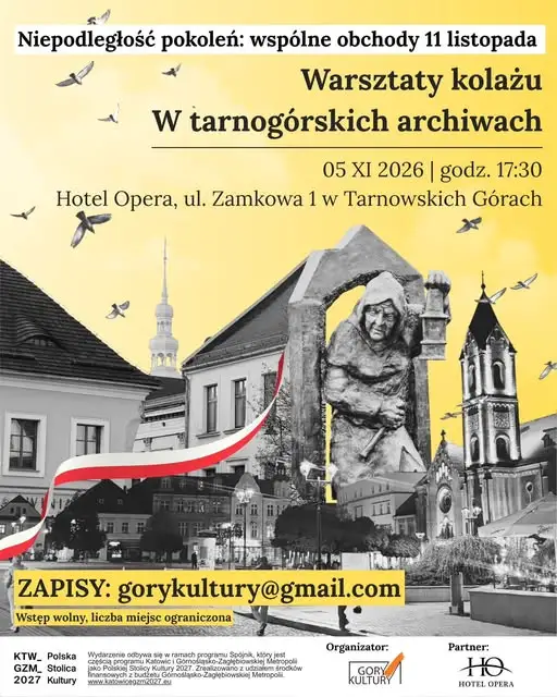 Warsztaty kolażu w Tarnowskich Górach – nowość w obchodach Święta Niepodległości